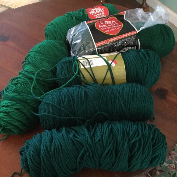 Other Mixed Lot Of Green Yarns Bag Grn 2 Poshmark
